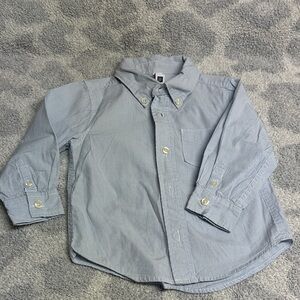GAP Kids Blue Pinstripe Button Down Shirt